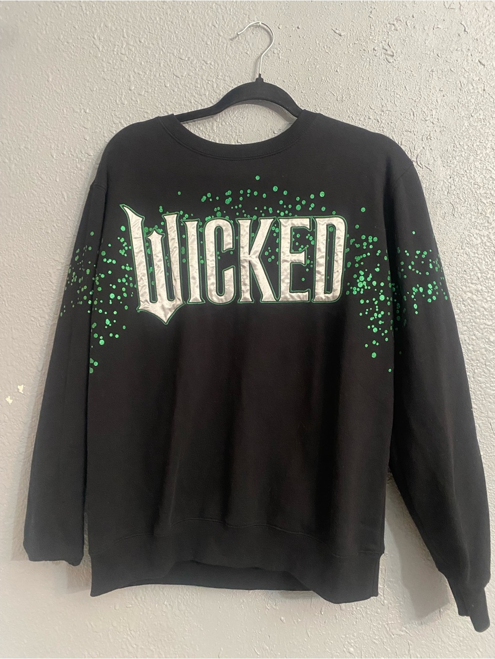 Hybrid Apparel Wicked Black Sweatshirt with White Logo Print XL